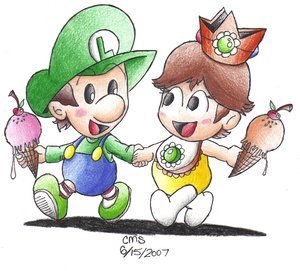  Baby madeliefje, daisy and Luigi