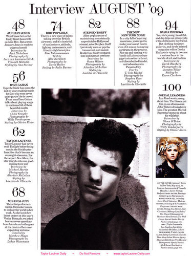  Taylor Lautner- Interview Magazine