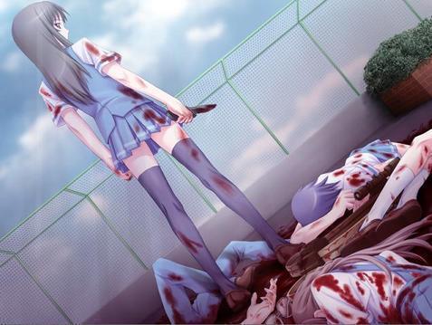  Bloody anime Girl