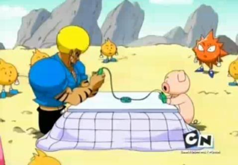  Bobobo vs. Gameboy pig in a Gameboy battel