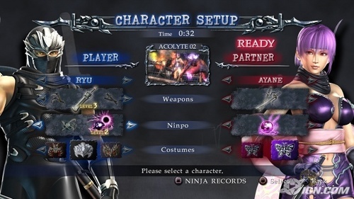  Ninja Gaiden ∑ 2 | Co-op Select Screen