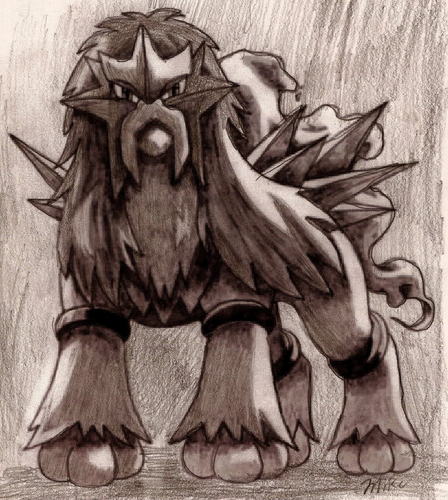 A entei drawing