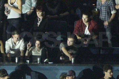 Cast at kings of leon concert