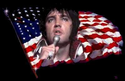  Elvis In The US Flag
