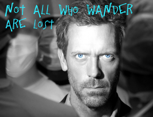  Not all who wander are lost-House