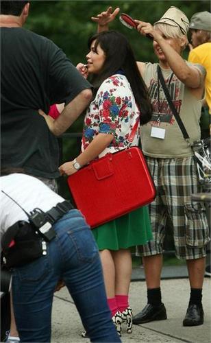  on set of ugly betty- aug 19/09