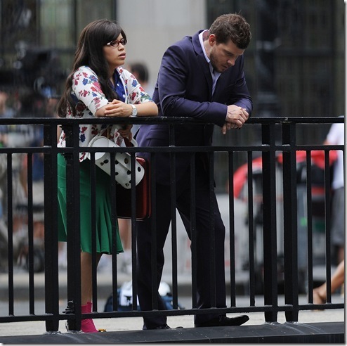  on set of ugly betty- aug 20/09