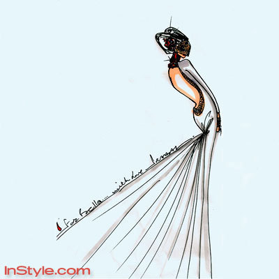 Fashion Designers Sketch Bella's Wedding Dress for InStyle Magazine