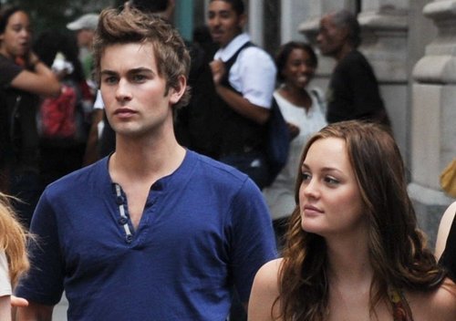  Leighton and Chace behind the set