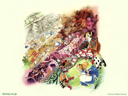  Alice in Wonderland kertas dinding