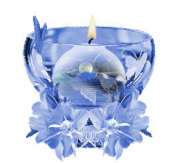  Candle With Butterfly,Animated