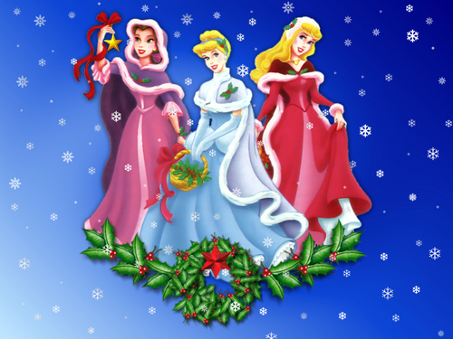  Disney Princesses At Christmas