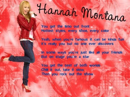 Hannah montana secret Pop étoile, star