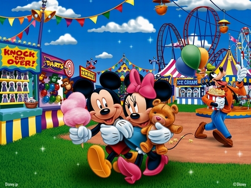  Mickey and Minnie at the Fair 바탕화면