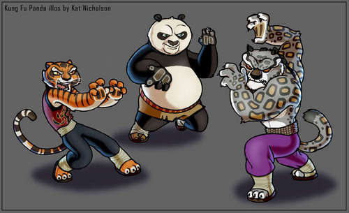  Po, tigerin and Tai Lung