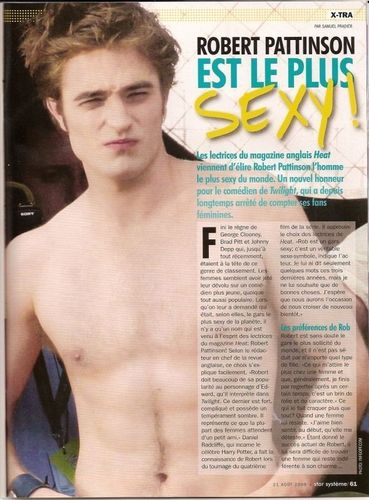  robert Pattinson in Frenche magazine