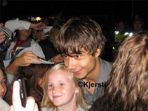 Alex meeting fans after the concert in Skien