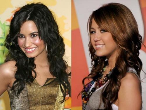 Demi Lovato and Miley Cyrus
