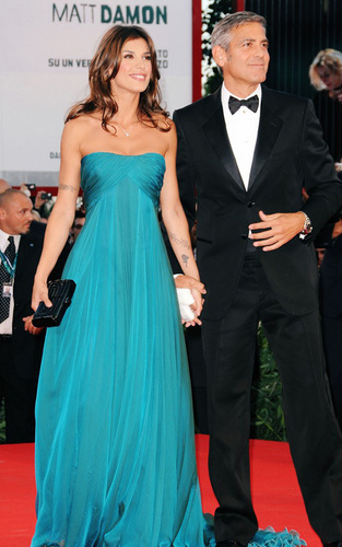  George Clooney and Elisabetta Canalis at the Venice Film Festival