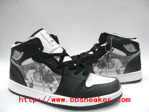  Michael Jackson Memorial black-and-white jordan sneakers