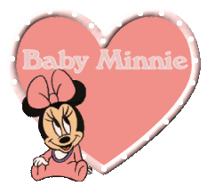  Baby Minnie rato Glitter