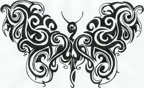  Tribal farfalla