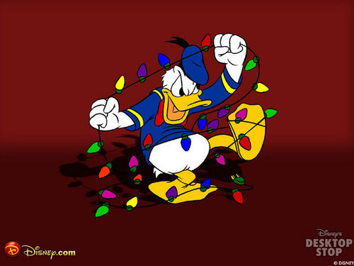Donald makes his Christmas tree !