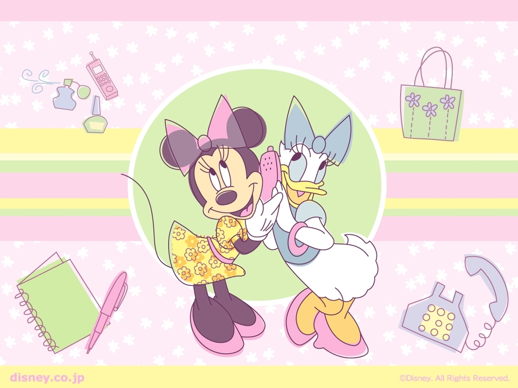 Minnie and Daisy Wallpaper