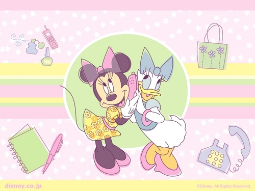  Minnie and маргаритка Обои