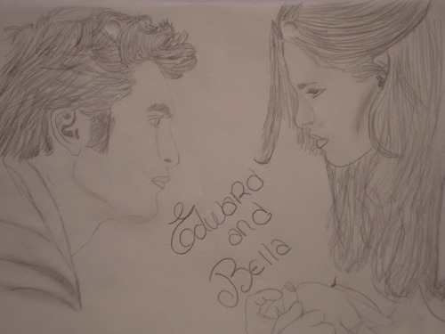 My drawing Edward and Bella New Moon