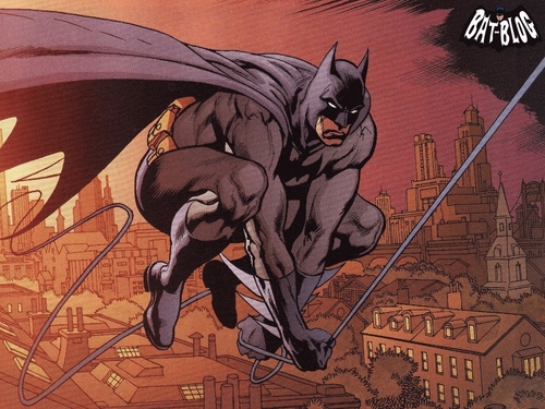  batman over the city
