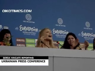 Tina Karol at competition Eurovision.
