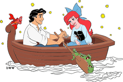  Walt ディズニー Clip Art -Sebastian, Prince Eric & Princess Ariel