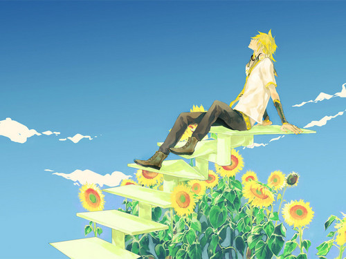  Len Kagamine Vocaloid Hintergrund