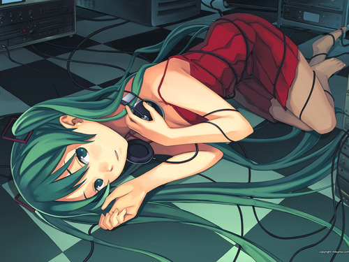  Miku Hatsune Vocaloid Hintergrund