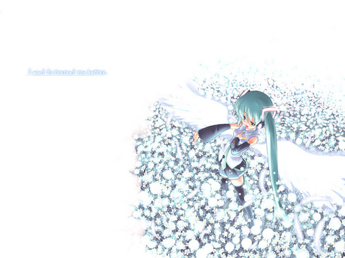  Miku Hatsune Vocaloid karatasi la kupamba ukuta