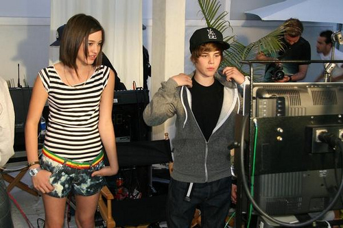  On the set of "One Time"