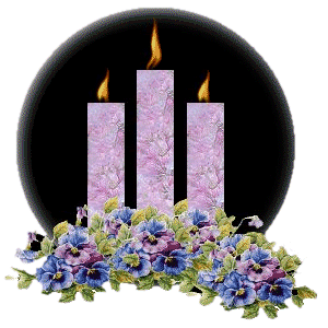  Pansies and Purple Candles