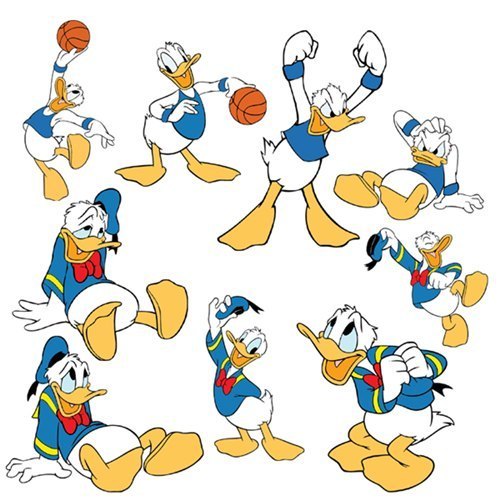 Various Poses of Donald Duck