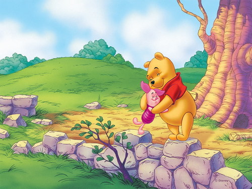  Winnie-the-Pooh karatasi la kupamba ukuta