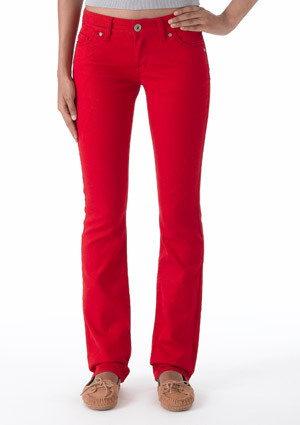  মরগান Low-Rise Skinny Jean - Red