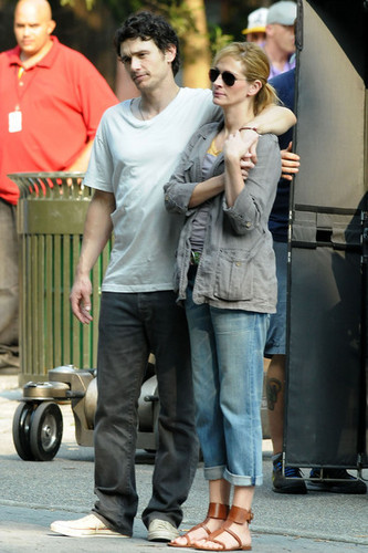  Julia and James on set in NYC
