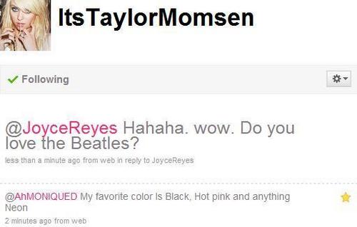  Taylor Momsen tweeted me. :)