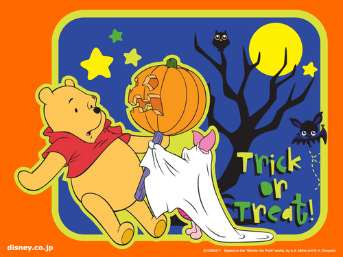  Winnie the Pooh Halloween achtergrond