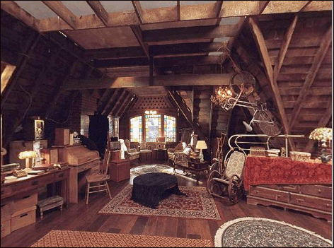  manor:the attic and basement;)