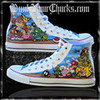 Nintendo Converse Sneakers - Custom Painted Chuck Taylor High Tops punkyourchucks photo